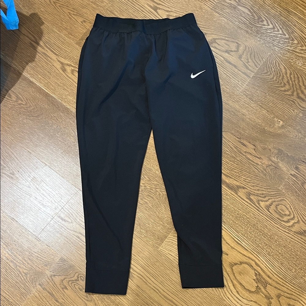 Nike Women's Black Joggers with White Swoosh